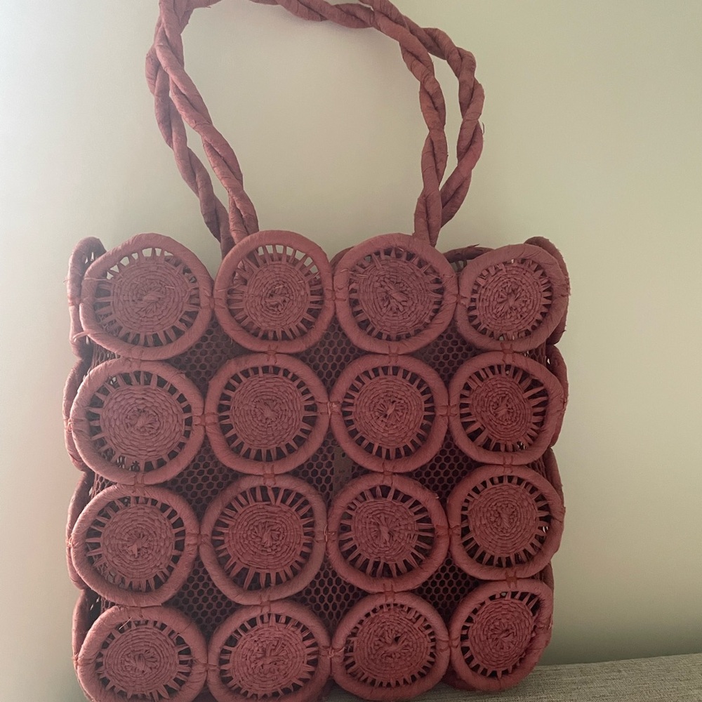 Madewell Woven Tote in Rich Burgundy